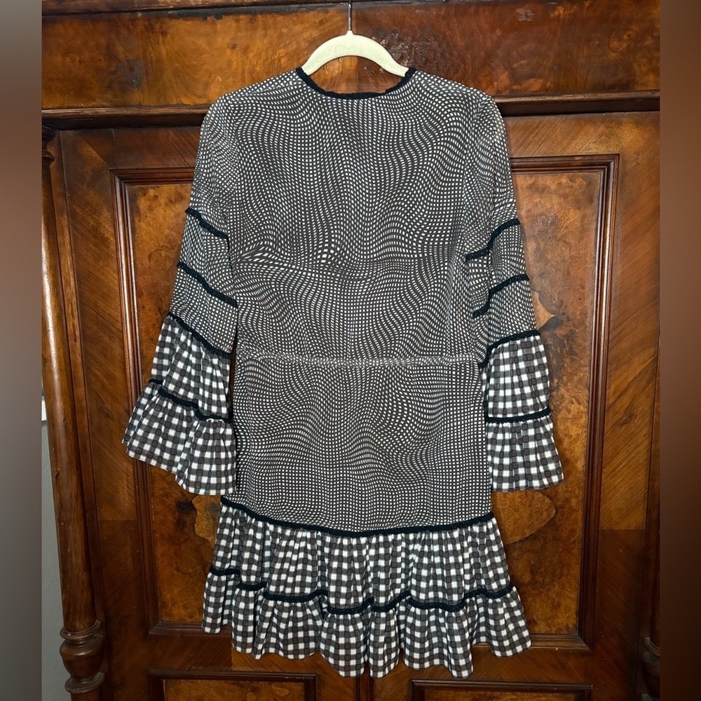 EUC Jonathan Simkhai- Swim Smocked Mixed Mini Dress. Size XS - Picture 5 of 10